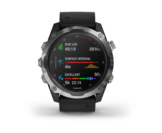 GARMIN DESCENT MK2 NERūDIJANčIOJO PLIENO SU JUODU DIRžELIU, 010-02132-10