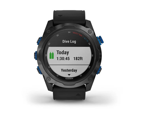 GARMIN DESCENT MK2I TITANO ANGLIES PILKUMO DLC SU JUODU DIRžELIU, 010-02132-11