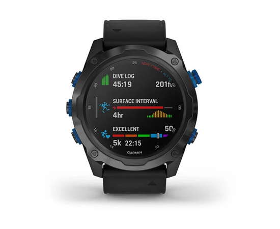 GARMIN DESCENT MK2I TITANO ANGLIES PILKUMO DLC SU JUODU DIRžELIU, 010-02132-11