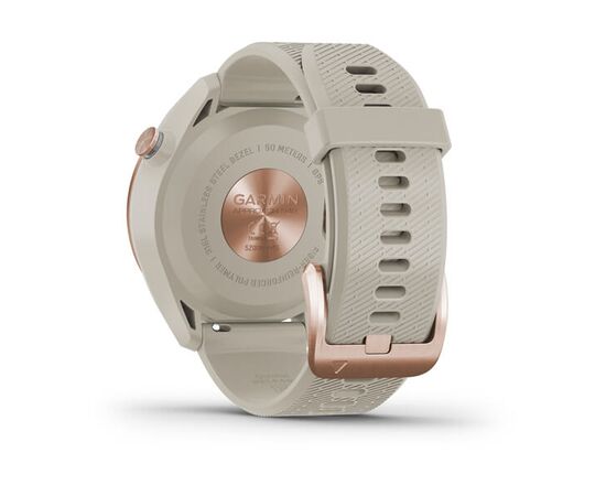 GARMIN APPROACH S42 RAUSVOJO AUKSO SPALVOS SU šVIESIAI SMėLINIU DIRžELIU, 010-02572-02