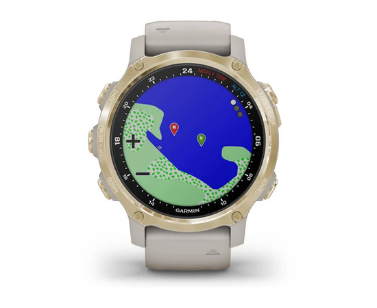 GARMIN DESCENT MK2S ŠVIESAUS AUKSO SPALVOS SU šVIESIAI SMėLINIU SILIKONINIU DIRžELIU, 010-02403-01