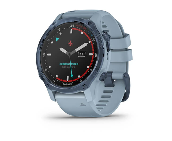 GARMIN DESCENT MK2S MINERALINėS MėLYNOS SPALVOS SU JūROS PUTOS SILIKONINIU DIRžELIU, 010-02403-07