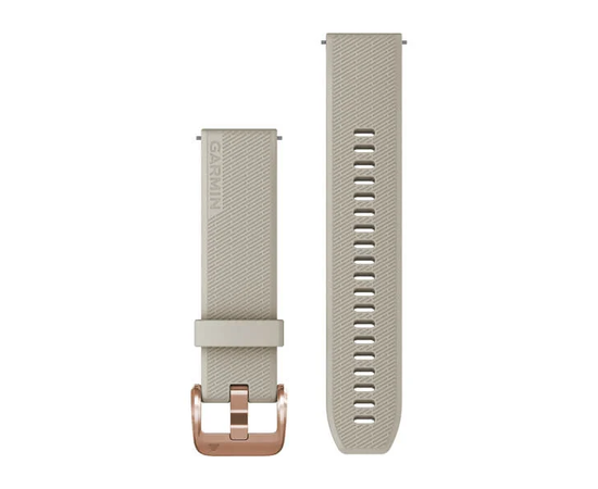GARMIN GREITAI ATSEGAMA 20 MM šVIESIAI SMėLINė RAIžYTA SILIKONINė APYRANKė, 010-13114-02