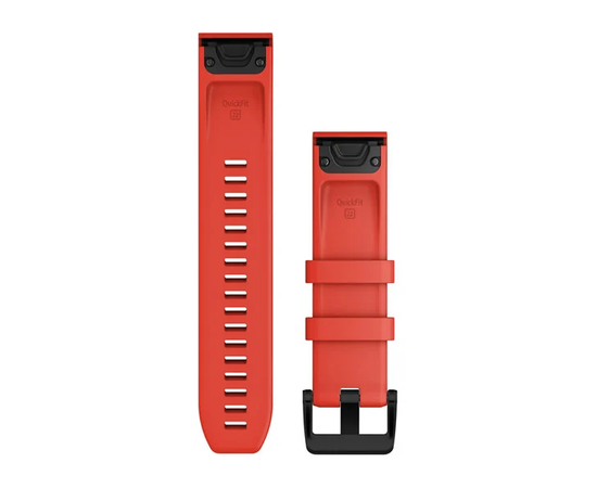 GARMIN QUICKFIT 22MM RAUDONA RAIžYTA SILIKONINė APYRANKė, 010-12901-02