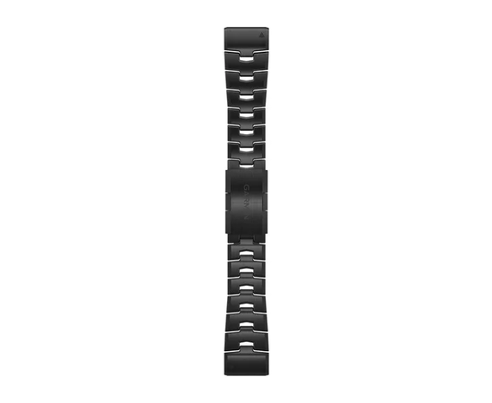 Garmin fenix 6X 26mm QuickFit Carbon Gray DLC Titanium Band, Dirželio medžiaga: TITANAS, Dirželio modelis/spalva: Vented Titanium Bracelet with Carbon Gray DLC Coating, Dirželio dydis: 26mm