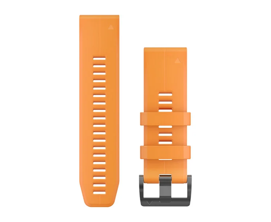 Garmin 26 mm QuickFit Ember Orange Silicone Band, Dirželio medžiaga: SILIKONAS, Dirželio modelis/spalva: Ember Orange Silicone, Dirželio dydis: 26mm