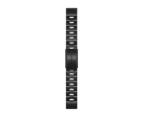 Garmin 22mm QuickFit Carbon Gray DLC Titanium Band, Dirželio medžiaga: TITANAS, Dirželio modelis/spalva: Vented Titanium Bracelet with Carbon Gray DLC Coating, Dirželio dydis: 22mm