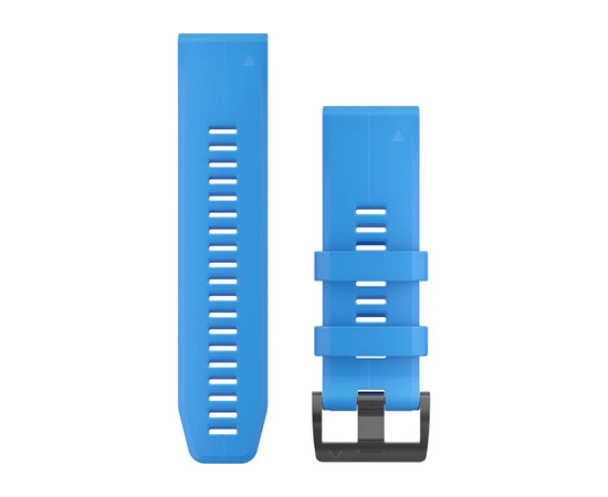 Garmin 26mm QuickFit Cyan Blue Silicone Band, Dirželio medžiaga: SILIKONAS, Dirželio modelis/spalva: Cyan Blue Silicone, Dirželio dydis: 26mm