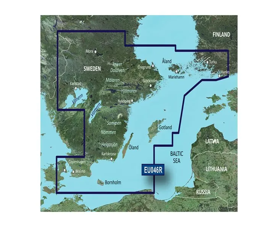 GARMIN VEU046R-G3 SWEDEN, SOUTH-EAST BLUECHART G3 JūRLAPIAI, 010-C0782-00