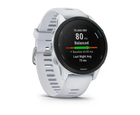 GARMIN FORERUNNER 255 MUSIC BALTOJO AKMENS SPALVOS, 010-02641-31