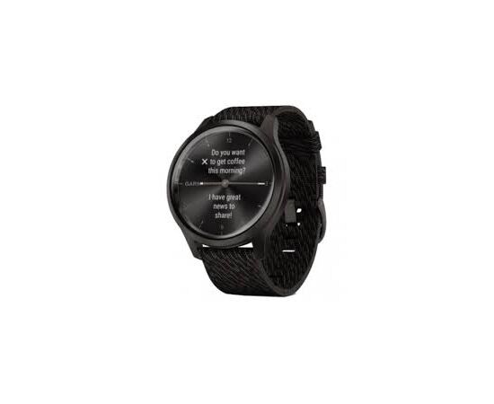 GARMIN VIVOMOVE STYLE GRAFITO SPALVOS SU NAILONINIU DIRžELIU, 010-02240-23