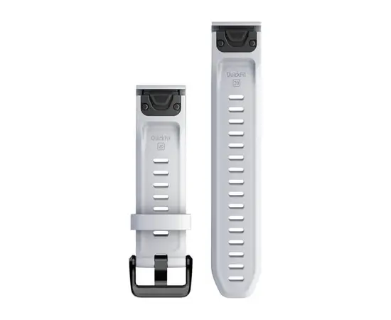 GARMIN QUICKFIT 20 MM BALTOJO AKMENS SILIKONINė APYRANKė, 010-13102-03