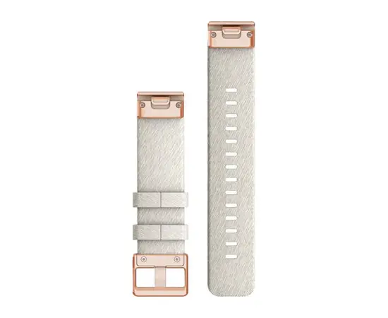 GARMIN QUICKFIT 20 MM KREMINė NAILONINė APYRANKė SU RAUSVOJO AUKSO SPALVOS SAGTIMI, 010-13102-09