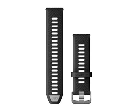 GARMIN FORERUNNER 22 MM SILIKONINė APYRANKė, JUODOS PILKOS SPALVOS, 010-11251-A0