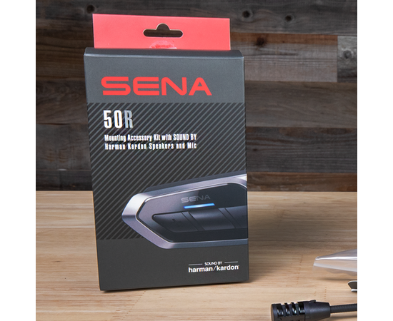 SENA 50R GARSIAKALBIAI IR MIKROFONAS SU TVIRTINIMU IR SOUND BY HARMAN KARDON, 50R-A0202