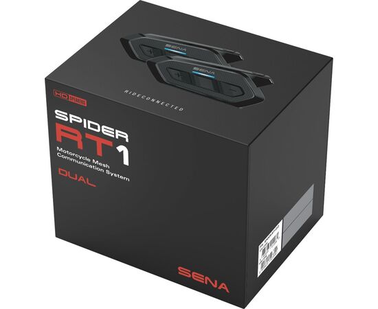 SENA SPIDER RT1 DUAL MOTOCIKLININKų RYšIO įRANGA, SPIDER-RT1-01D