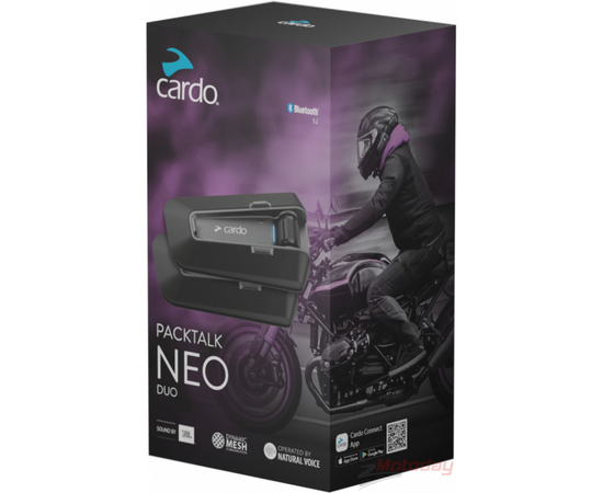 Cardo Packtalk Neo DUO – pasikalbėjimo įranga dviem šalmams , Cardo Neo: Cardo Packtalk Neo Duo