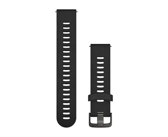 GARMIN GREITAI ATSEGAMA 20 MM JUODA SILIKONINė APYRANKė SU SKALūNO SPALVOS SAGTIMI, 010-11251-1G