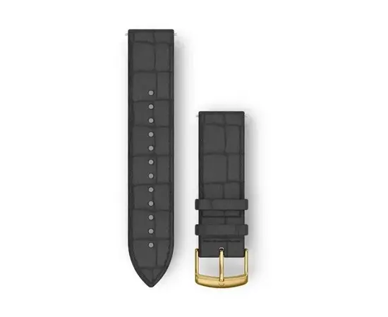 GARMIN GREITAI ATSEGAMA 20 MM JUODA RELJEFINė ODINė APYRANKė, 010-12691-0C