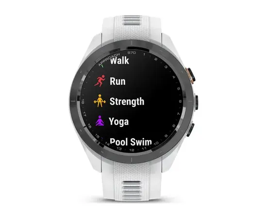 GARMIN APPROACH S70, JUODAS SU BALTU SILIKONINIU DIRžELIU, 010-02746-10