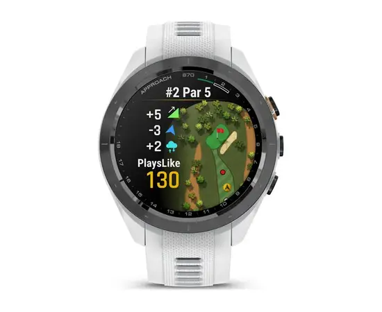 GARMIN APPROACH S70, JUODAS SU BALTU SILIKONINIU DIRžELIU, 010-02746-10