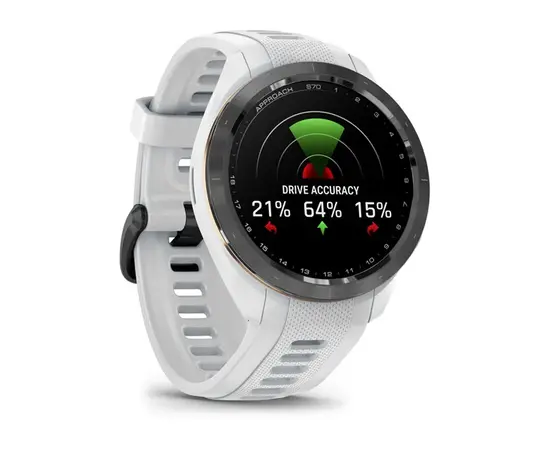 GARMIN APPROACH S70, JUODAS SU BALTU SILIKONINIU DIRžELIU, 010-02746-10
