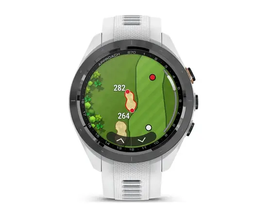GARMIN APPROACH S70, JUODAS SU BALTU SILIKONINIU DIRžELIU, 010-02746-10
