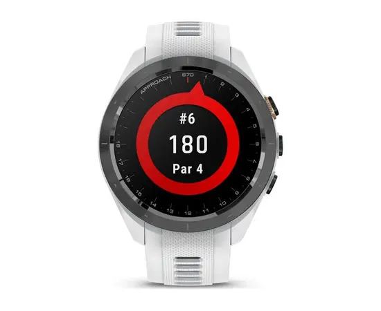 GARMIN APPROACH S70, JUODAS SU BALTU SILIKONINIU DIRžELIU, 010-02746-10