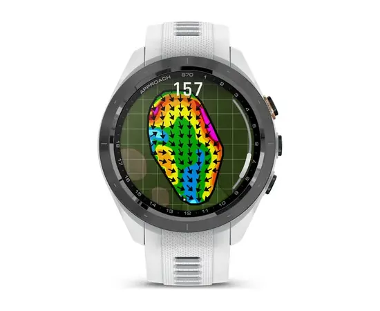 GARMIN APPROACH S70, JUODAS SU BALTU SILIKONINIU DIRžELIU, 010-02746-10