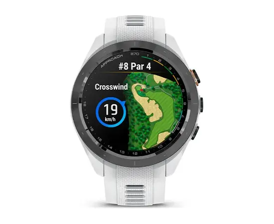 GARMIN APPROACH S70, JUODAS SU BALTU SILIKONINIU DIRžELIU, 010-02746-10