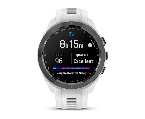 GARMIN APPROACH S70, JUODAS SU BALTU SILIKONINIU DIRžELIU, 010-02746-10