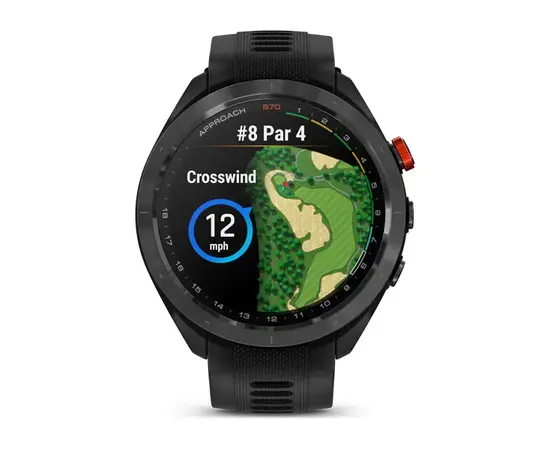 GARMIN APPROACH S70, JUODAS SU JUODU SILIKONINIU DIRžELIU, 010-02746-12