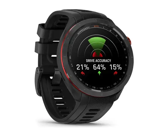 GARMIN APPROACH S70, JUODAS SU JUODU SILIKONINIU DIRžELIU, 010-02746-12