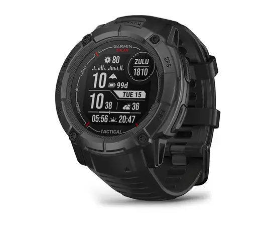 GARMIN INSTINCT 2X SOLAR - TACTICAL EDITION JUODOS SPALVOS, 010-02805-03