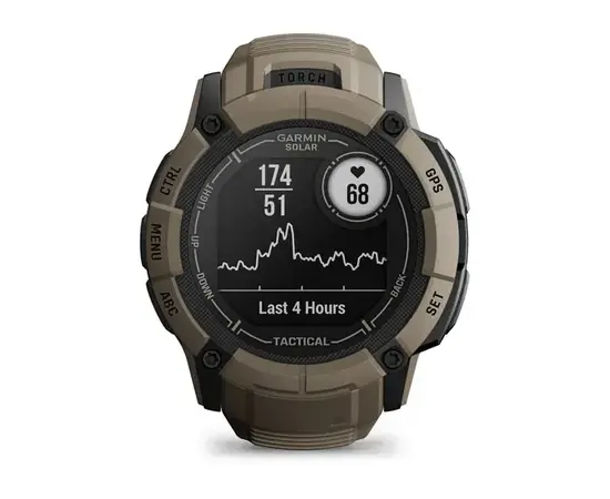 GARMIN INSTINCT 2X SOLAR - TACTICAL EDITION RUDOS SPALVOS, 010-02805-02