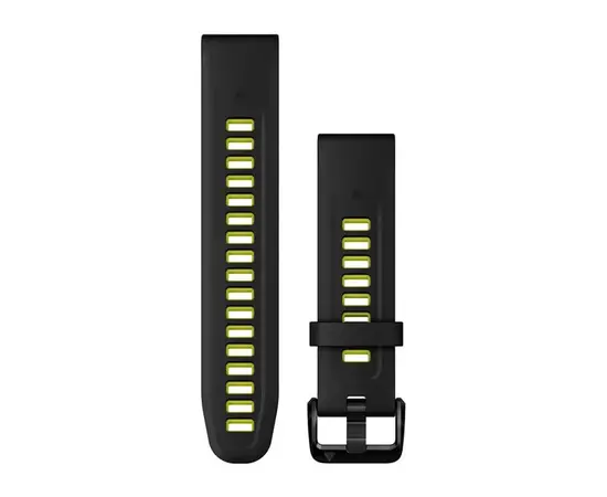 GARMIN QUICKFIT 20 MM JUODAI GELTONA SILIKONINė APYRANKė, 010-13279-03