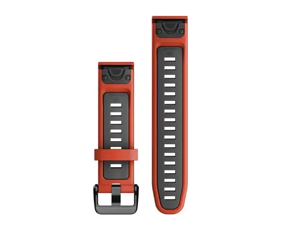 GARMIN QUICKFIT 20 MM RAUDONA GRAFITO SILIKONINė APYRANKė, 010-13279-04
