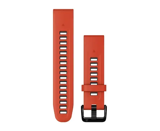 GARMIN QUICKFIT 20 MM RAUDONA GRAFITO SILIKONINė APYRANKė, 010-13279-04