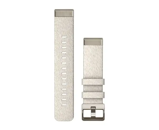 GARMIN QUICKFIT 20 MM KREMINė NAILONINė APYRANKė SU šVIESIA AUKSO SPALVOS SAGTIMI, 010-13279-08