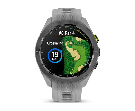 GARMIN APPROACH S70 JUODAS SU PILKU SILIKONINIU DIRžELIU, 010-02746-11