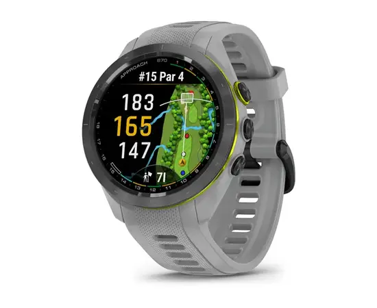 GARMIN APPROACH S70 JUODAS SU PILKU SILIKONINIU DIRžELIU, 010-02746-11