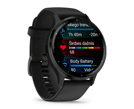 IšMANUSIS LAIKRODIS GARMIN VENU 3, JUODOS SPALVOS, 010-02784-01