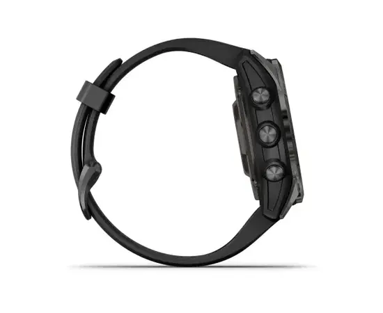 GARMIN EPIX PRO 42 MM SAPPHIRE - PILKOS ANGLIES SPALVOS DLC TITANAS, SU JUODU DIRžELIU, 010-02802-15