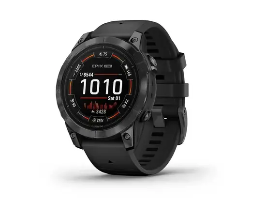 GARMIN EPIX PRO 47 MM - PILKOS SKALūNO SPALVOS SU JUODU DIRžELIU, 010-02803-01