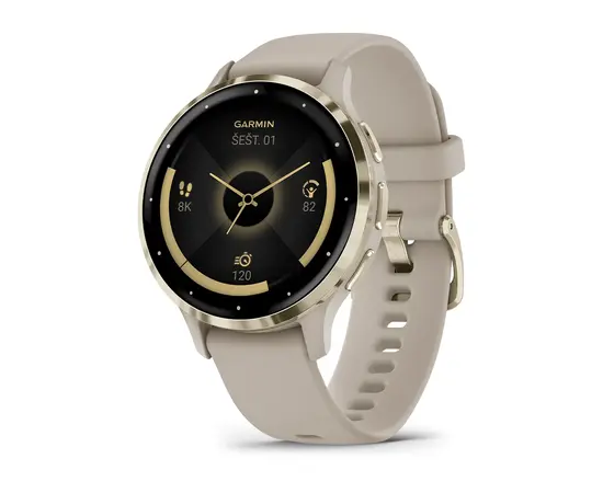 IšMANUSIS LAIKRODIS GARMIN VENU 3S, šVIESAUS AUKSO SPALVOS, 010-02785-02