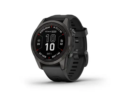 GARMIN FENIX 7S PRO, SAPPHIRE SOLAR, CARBON GRAY, 010-02776-11