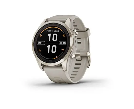 GARMIN FENIX 7S PRO, SAPPHIRE SOLAR, SOFT GOLD, 010-02776-15