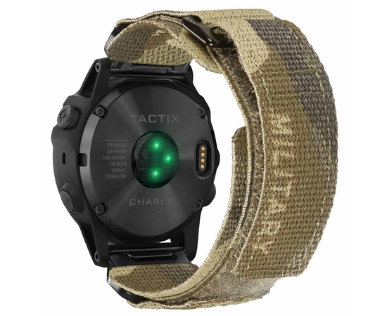 HEMSUT NAILONINė APYRANKė GARMIN LAIKRODžIAMS SU QUICKFIT CAMO, 131DESERT-CAMO