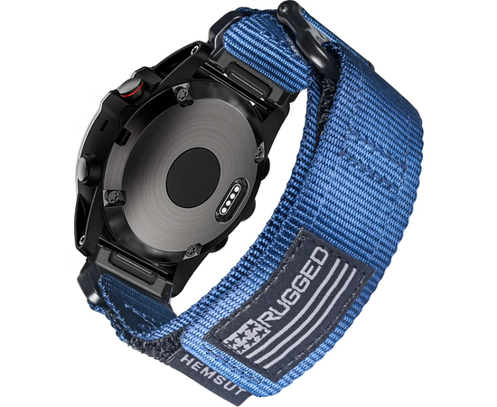HEMSUT NAILONINė APYRANKė GARMIN LAIKRODžIAMS SU QUICKFIT RUGGED, HGA125BLUE