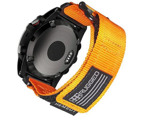 HEMSUT NAILONINė APYRANKė GARMIN LAIKRODžIAMS SU QUICKFIT RUGGED, HGA125ORANGE